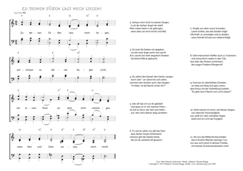 Hymn score of: Zu deinen Füßen lass mich liegen! (Meta Heusser-Schweizer/Johannes Thomas Rüegg)