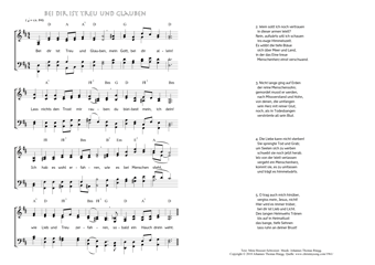 Hymn score of: Bei dir ist Treu und Glauben (Meta Heusser-Schweizer/Johannes Thomas Rüegg)
