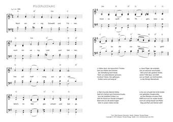 Hymn score of: Noch ein wenig Schweiß und Tränen - Pilgergesang (Meta Heusser-Schweizer/Johannes Thomas Rüegg)