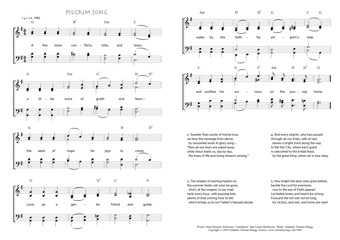 Hymn score of: A few more conflicts, toils, and tears - Pilgrim Song (Meta Heusser-Schweizer/Jane Laurie Borthwick/Johannes Thomas Rüegg)