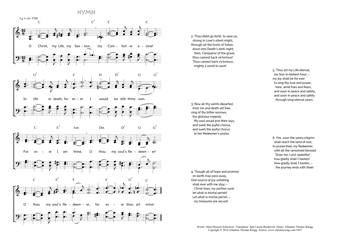 Hymn score of: O Christ, my Life, my Saviour - Hymn (Meta Heusser-Schweizer/Jane Laurie Borthwick/Johannes Thomas Rüegg)