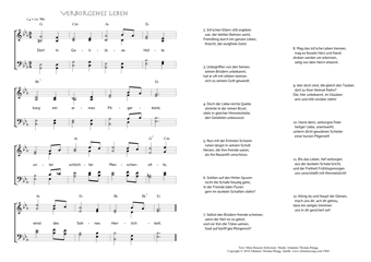 Hymn score of: Dort in Galiläas Hütte - Verborgenes Leben (Meta Heusser-Schweizer/Johannes Thomas Rüegg)