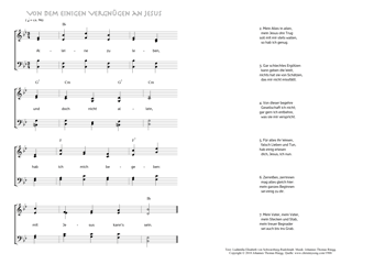 Hymn score of: Alleine zu leben - Von dem einigen Vergnügen an Jesus (Ludämilia Elisabeth von Schwarzburg-Rudolstadt/Johannes Thomas Rüegg)
