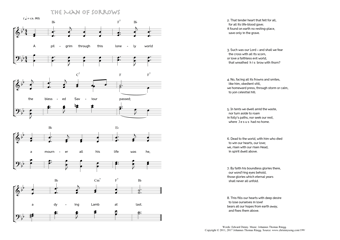 Hymn score of: A pilgrim through this lonely world - The Man of Sorrows (Edward Denny/Johannes Thomas Rüegg)