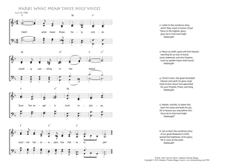 Hymn score of: Hark! what mean those holy voices (John Cawood/Johannes Thomas Rüegg)