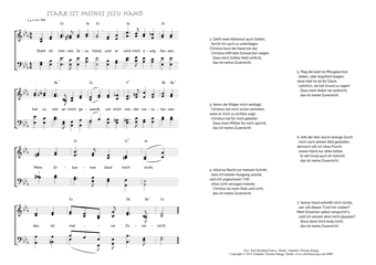Hymn score of: Stark ist meines Jesu Hand (Karl Bernhard Garve/Johannes Thomas Rüegg)