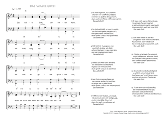 Hymn score of: Das walte Gott, der helfen kann (Johann Betichius/Johannes Thomas Rüegg)