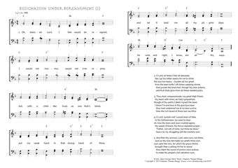 Hymn score of: Oh, blessed Lord, I fain would be resigned - Resignation under Bereavement (James George Deck/Johannes Thomas Rüegg) - page 1