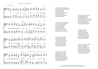 Hymn score of: Jerusalem, the holy! - The Lamb's Bride (John S. B. Monsell/Johannes Thomas Rüegg)