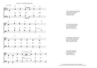 Hymn score of: I hunger and I thirst - Holy Communion (John S. B. Monsell/Johannes Thomas Rüegg)