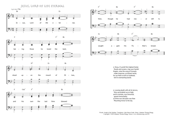 Hymn score of: Jesus, Lord of life eternal (Joseph of the Studium/John Mason Neale/Johannes Thomas Rüegg)