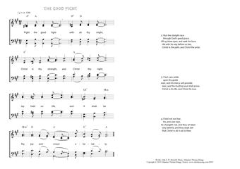 Hymn score of: Fight the good fight - The Good Fight (John S. B. Monsell/Johannes Thomas Rüegg)