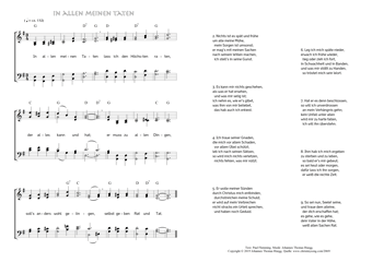 Hymn score of: In allen meinen Taten (Paul Flemming/Johannes Thomas Rüegg)