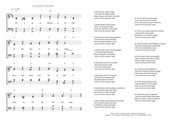 Hymn score of: Pity on us, Heavenly Father - Litany Hymn (John S. B. Monsell/Johannes Thomas Rüegg)