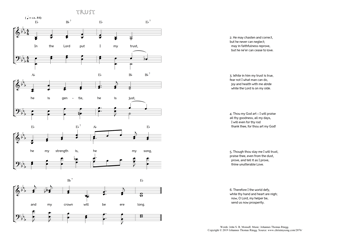 Hymn score of: In the Lord put I my trust - Trust (John S. B. Monsell/Johannes Thomas Rüegg)