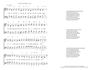 Hymn score of: Tree of Life! that, in the desert - Remember me (John S. B. Monsell/Johannes Thomas Rüegg)