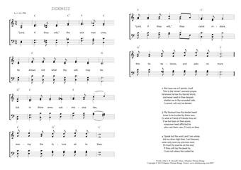 Hymn score of: Lord, if thou wilt - Sickness (John S. B. Monsell/Johannes Thomas Rüegg)