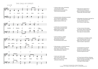 Hymn score of: All around the gracious seasons - The Dew of the Spirit (John S. B. Monsell/Johannes Thomas Rüegg)
