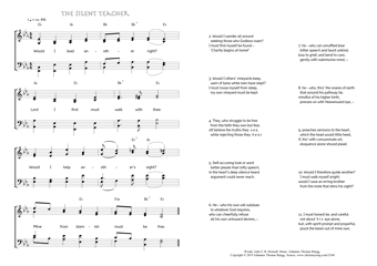 Hymn score of: Would I lead another right? - The Silent Teacher (John S. B. Monsell/Johannes Thomas Rüegg)