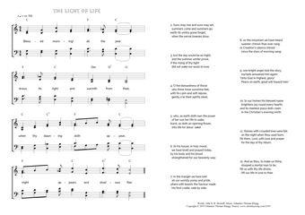 Hymn score of: Blessed morning! all the year - The Light of Life (John S. B. Monsell/Johannes Thomas Rüegg)