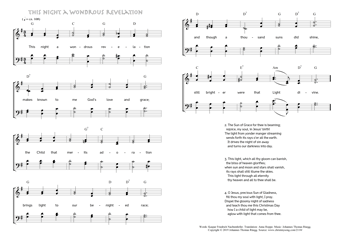 Hymn score of: This night a wondrous revelation (Kaspar Friedrich Nachtenhöfer/Anna Hoppe/Johannes Thomas Rüegg)