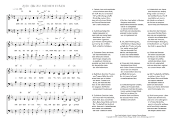 Hymn score of page 1 of: Zieh ein zu meinen Toren (Paul Gerhardt/Johannes Thomas Rüegg)