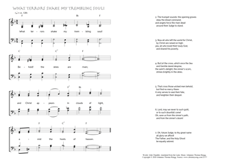 Hymn score of: What terrors shake my trembling soul! (John Chandler/Johannes Thomas Rüegg)