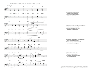 Hymn score of: Almighty Father, just and good (John Chandler/Johannes Thomas Rüegg)