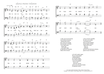 Hymn score of: Zähle meine Tränen (Ernst Gottlieb Woltersdorf/Johannes Thomas Rüegg)