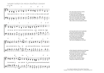 Hymn score of: Wann werd ich mich erhöret sehen? (Verfasser/in unbekannt/Johannes Thomas Rüegg)