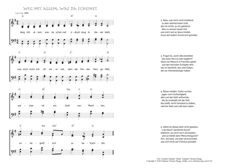 Hymn score of: Weg mit allem, was da scheinet (Joachim Neander/Johannes Thomas Rüegg)