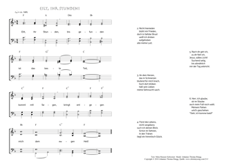 Hymn score of: Eilt, ihr Stunden! (Meta Heusser-Schweizer/Johannes Thomas Rüegg)