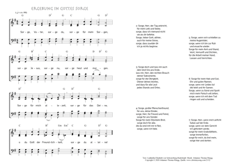 Hymn score of: Sorge, Vater, sorge du (Ludämilia Elisabeth von Schwarzburg-Rudolstadt/Johannes Thomas Rüegg)