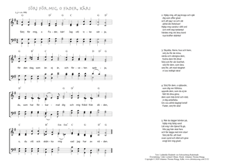 Hymn score of: Sörj för mig, o Fader, kär! (Ludämilia Elisabeth von Schwarzburg-Rudolstadt/Uddo Lechard Ullman/Johannes Thomas Rüegg)