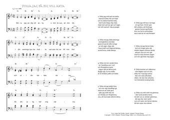 Hymn score of: Stilla jag på dig vill akta (Johan Olof Wallin/Johannes Thomas Rüegg)