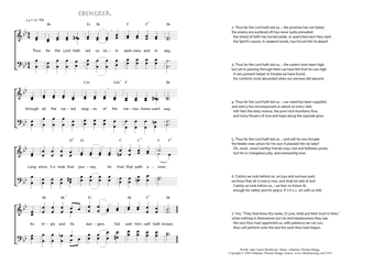 Hymn score of: Thus far the Lord hath led us on, – in darkness and in day - Ebenezer (Jane Laurie Borthwick/Johannes Thomas Rüegg)