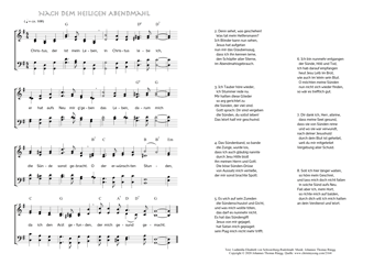 Hymn score of: Christus, der ist mein Leben - Nach dem heiligen Abendmahl (Ludämilia Elisabeth von Schwarzburg-Rudolstadt/Johannes Thomas Rüegg)