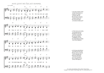 Hymn score of: Hur ljuvt det är att komma (Johan Ludvig Runeberg/Johannes Thomas Rüegg)