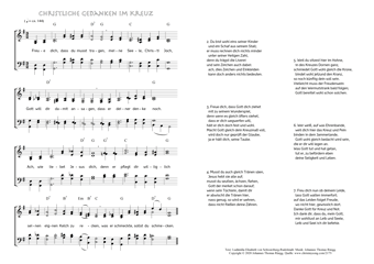 Hymn score of: Freue dich, dass du musst tragen - Christliche Gedanken im Kreuz (Ludämilia Elisabeth von Schwarzburg-Rudolstadt/Johannes Thomas Rüegg)