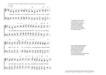 Hymn score of: Sweet the moments, rich in blessing (James Allen/Walter Shirley/Johannes Thomas Rüegg)