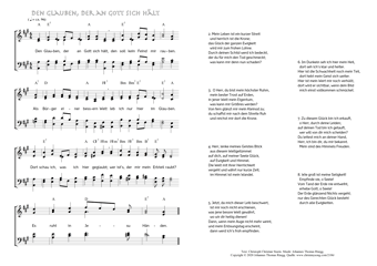 Hymn score of: Den Glauben, der an Gott sich hält (Christoph Christian Sturm/Johannes Thomas Rüegg)