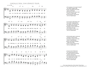 Hymn score of: Lyksalig den, som ydmygt tror (Caspar Johannes Boye/Johannes Thomas Rüegg)