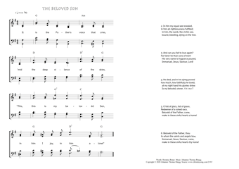 Hymn score of: It is the Father's voice that cries - The Beloved Son (Horatius Bonar/Johannes Thomas Rüegg)