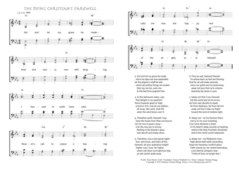 Hymn score of: Go! and let my grave be made - The dying Christian's Farewell (Ernst Moritz Arndt/Frances Elizabeth Cox/Johannes Thomas Rüegg)