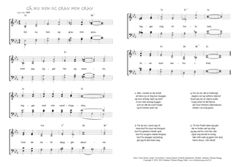 Hymn score of: Gå nu hen og grav min grav (Ernst Moritz Arndt/Carsten Hauch/Frederik Hammerich/Johannes Thomas Rüegg)