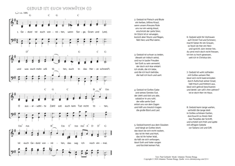 Hymn score of: Geduld ist euch vonnöten (Paul Gerhardt/Johannes Thomas Rüegg) - Seite 1