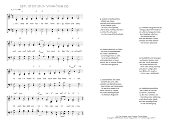 Hymn score of: Geduld ist euch vonnöten (Paul Gerhardt/Johannes Thomas Rüegg) - Seite 2