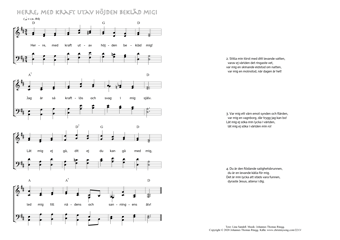 Hymn score of: Herre, med kraft utav höjden bekläd mig! (Lina Sandell/Johannes Thomas Rüegg)