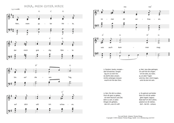Hymn score of: Herr, mein guter Hirte (Johannes Thomas Rüegg)