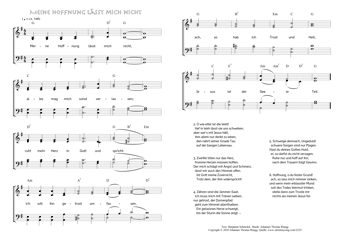 Hymn score of: Meine Hoffnung lässt mich nicht (Benjamin Schmolck/Johannes Thomas Rüegg)